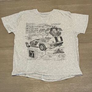Back to the Future Delorian Blueprint Tee